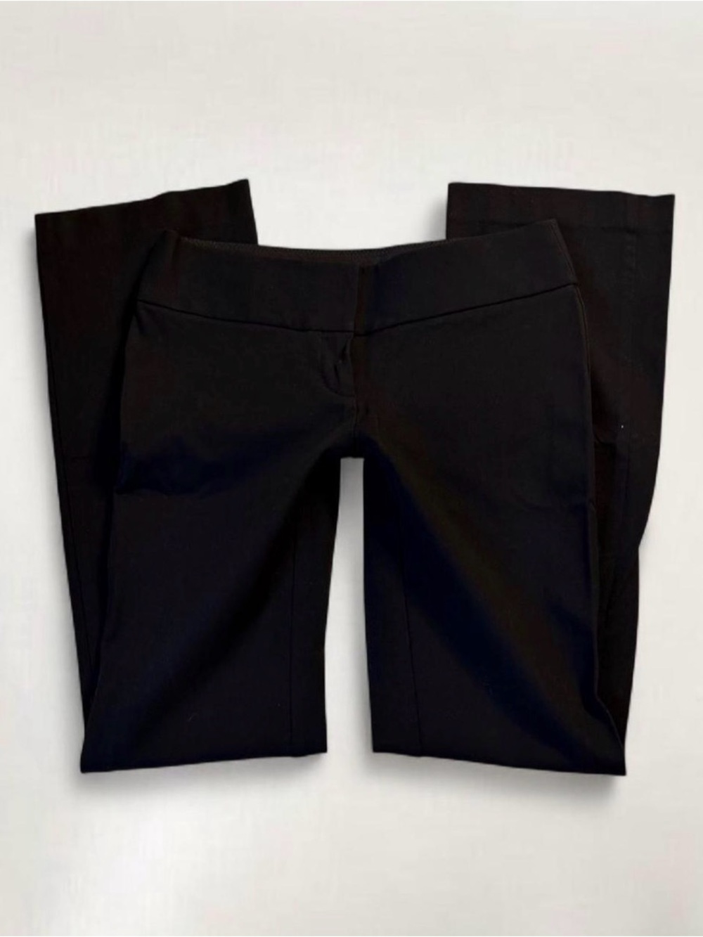 Office Siren Ann Taylor Loft Black Low Rise Flare Dress Trousers Women's 0